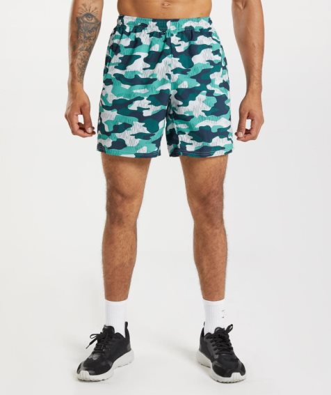 Szorty Gymshark Arrival 7" Męskie Camo | PL 309MVG